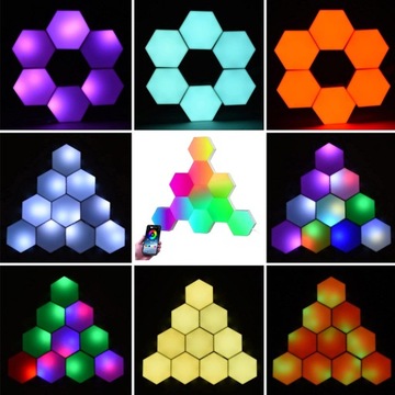 HEXAGON X10 СОТОВАЯ ЛАМПА RGB LED МОДУЛЬНОЕ ОТДЕЛЕНИЕ ПУЛЬТ BLUETOOTH