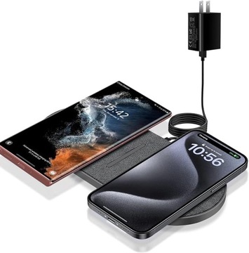 Ładowarka Indukcyjna Ładowarka Bezprzewodowa Podwójna Iphone Android Buds