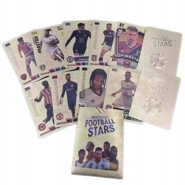 100 шт. золотые футбольные карточки FIFA Football Stars в подарок на Мундиаль