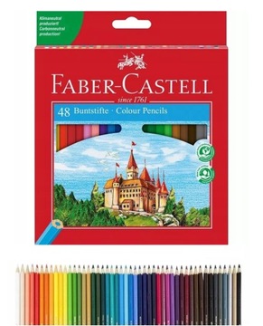 Kredki ołówkowe FABER CASTELL Zamek 48 kolorów