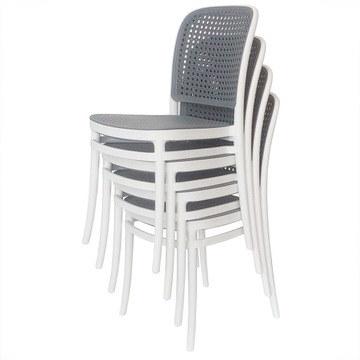 Комплект из черного стола BISTRO и 2 белых стульев WIKO