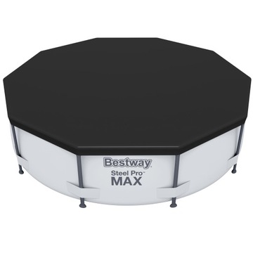 MOCNA POKRYWA PLANDEKA BASENOWA BESTWAY CZARNY MAT 370 X 370 CM