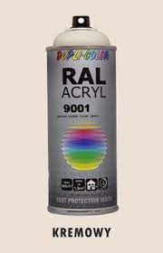DUPLI-COLOR LAKIER AKRYLOWY RAL ACRYL PÓŁMAT 9001 400ML