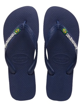 HAVAIANAS MĘSKIE KLAPKI GRANATOWE LOGO 41/42 1ŻLA