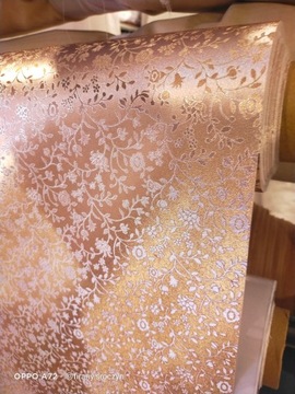 3D МЕТАЛЛИЗИРОВАННАЯ Клеенка по метрам СКАТЕРТЬ 140 Розовый