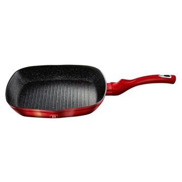 PATELNIA GRANITOWA GRILLOWA 28cm BERLINGER - idealna do grillowania
