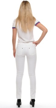 WRANGLER spodnie LOW white slim MOLLY _ W30 L34