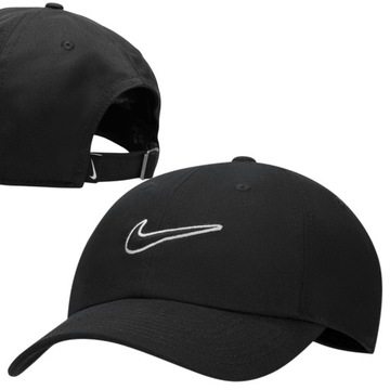 Czapka z Daszkiem Nike Bejsbolówka Męska Damska Czarna Unisex Sportowa