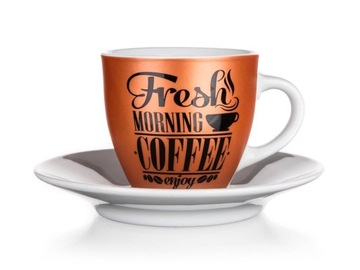 FILIŻANKA ZE SPODKIEM DO KAWY Espresso FRESH 90ML