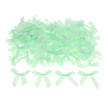100 Pcs DIY Bowknot Satin Ribbon Bow Appliques For