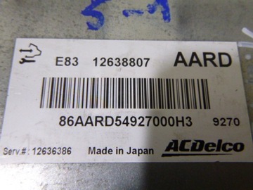 JEDNOTKA ŘÍZENÍ MOTORU OPEL ASTRA J 12638807