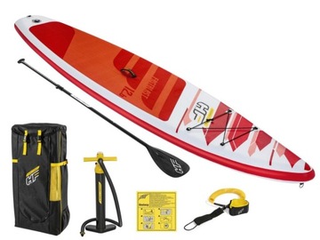 Dmuchana Deska SUP Pompowana Bestway 65343 Wioslo Pompka Plecak Smycz FULL
