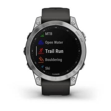 Серебристые спортивные часы Garmin Fenix ​​7 Garmin Pay