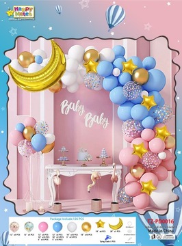 GIRLANDA BALONOWA BALONY URODZINOWE KOLOROWE MIX