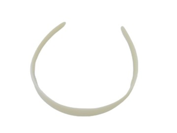 Opaska do włosów plastikowa klasyczna 2cm BIAŁY