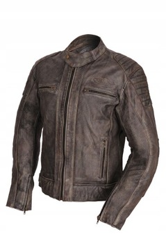 KURTKA SKÓRZANA MĘSKA RYPARD RETRO BROWN M