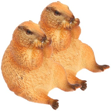 MINIATUROWY MODEL ZWIERZĄT STATUA Świstaka 2 SZT