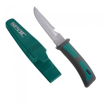 Nóż nurkowy SEAC BAT Zielony - podwójne ostrze
