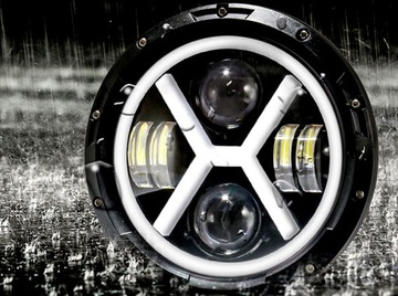 СВЕТОДИОДНАЯ КОЛЬЦЕВАЯ ФАРА ДХО МОТОЦИКЛА HARLEY 7 ДЮЙМОВ