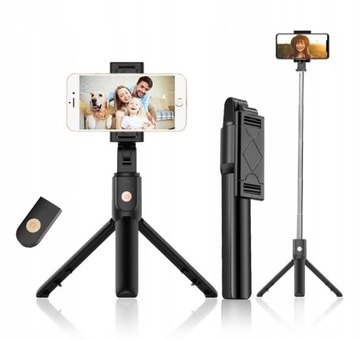 STATYW NA TELEFON KIJEK DO SELFIE + PILOT BLUETOOT