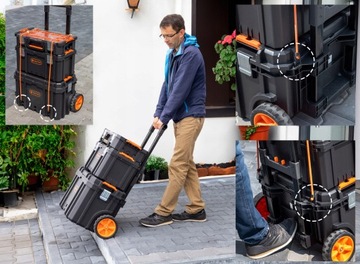 Модульный ящик для инструментов на колесах TACTIX SET