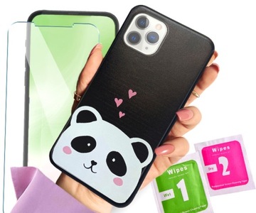 Etui matowe do IPHONE 11 PRO wzory + Szkło