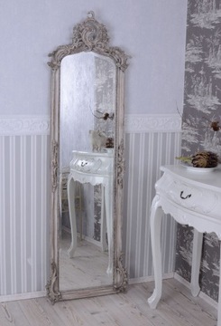 Lustro w Szarej Ramie w Stylu Barokowym 180x55