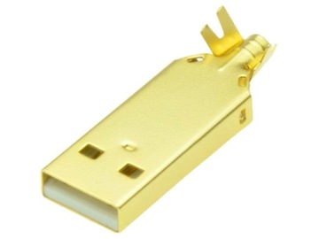 WTYK USB TYP A NA KABEL ZŁOCONY AUDEN USB-A TAJWAN