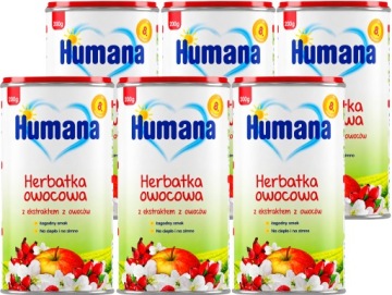Humana Чай Фруктовий для дітей 8 міс.+ набір 6x200 г