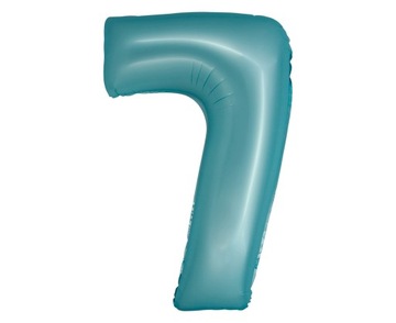 Balon Cyfra 7 Cyferka Niebieska Matowa Smart 76 cm