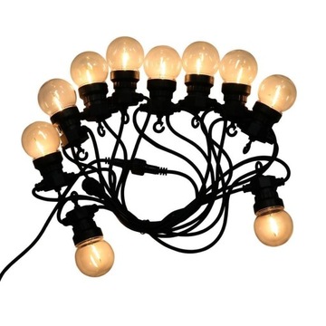LED Łańcuch zewnetrzny STRING 5m 10xLED/0,4W/24/230V 3000K IP44