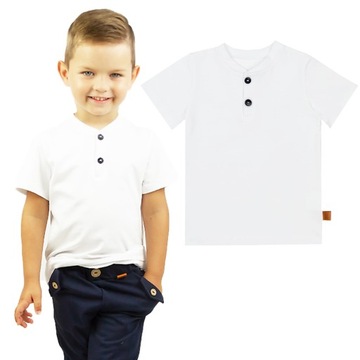 Koszulka t-shirt bawełniana bluzka 140/146 biała