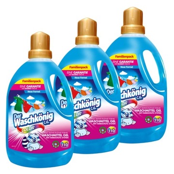 PAKIET Żel do prania Waschkönig Color 3x3,305 l