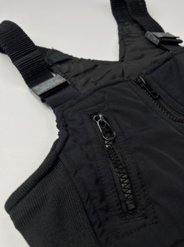 Детские лыжные брюки чёрного цвета на подтяжках RUGGED BEAR, 2 года
