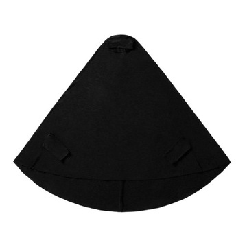 Šaty Abaya cez hlavu strečové čierne saudské L