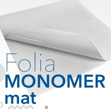 Folia monomeryczna biała MATOWA samoprzylepna DRUK