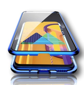 Etui do Samsung A51 - 3w1 Magnetic Alu Case SZKŁO