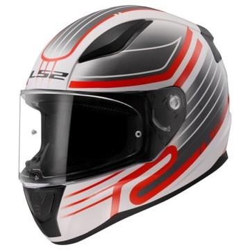 KASK MOTOCYKLOWY INTEGRALNY LS2 FF353 RAPID II CIRCUIT WHITE RED M