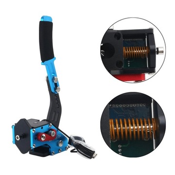 Gra wyścigowa 2 w 1 USB z hamulcem ręcznym USB w kolorze niebieskim