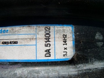 DAIHATSU SIRION 1998 - 2005 RÁFKY OCELOVÉ KOMPLET 5 J X14 H2 ET 40