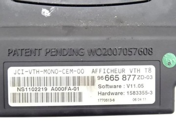 DISPLEJ HEAD UP PEUGEOT 3008 I