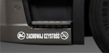 Naklejka na tira ZACHOWAJ CZYSTOŚĆ *Wzory *Kolory *26cm