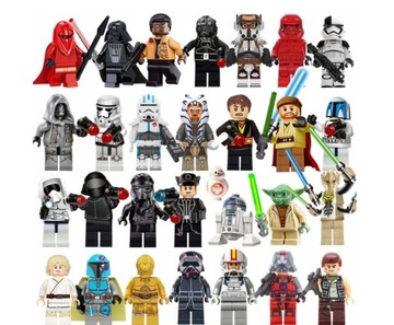 ZESTAW FIGURKI STAR WARS 29 SZTUK KLOCKI AKCESORIA