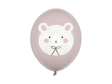Balony, balon Miś polarny, Pastel HEL, mega XXL