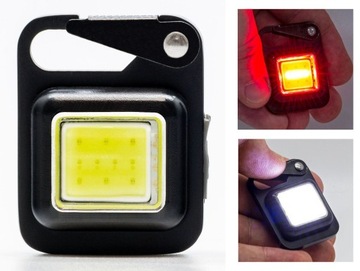 MINI LATARKA AKU. LED Z KARABIŃCZYKIEM NA USB 47lm