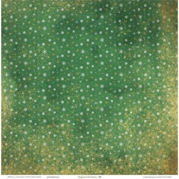 Бумага для скрапбукинга «Магия Рождества» 30,5х30,5см 200г 8 листов