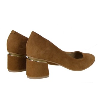 ВЫСОКИЕ СТАЛЬНЫЕ ТУФЛИ LaRoni E841/2, КРАСНАЯ ЗАМШЕВАЯ КОЖА