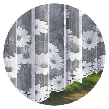 Готовая жаккардовая штора KAROLA G338 цветы герберы герберы 300х150см