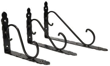 ПОДДЕРЖКА ПОЛКИ 25Х15 СМ, КОВАННЫЙ УГЛОВОЙ КРОНШТЕЙН В РЕТРО, 2 ШТ.