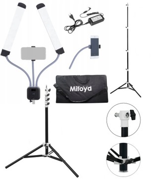 MITOYA MTY-176 LAMPA KOSMETYCZNA LED 2W1 + TORBA + STATYW 230CM